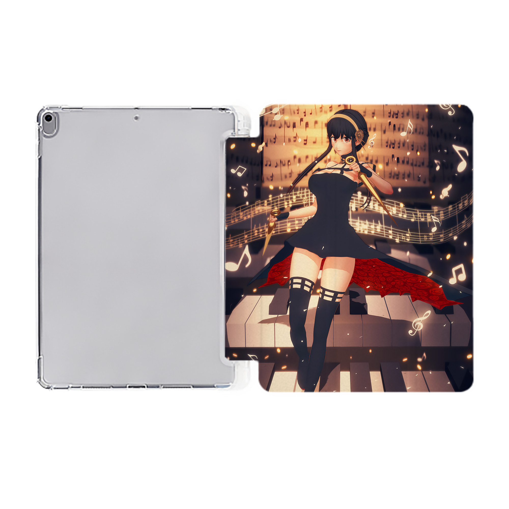 （画像用） SPY×FAMILY间谍家家酒 IPad ケース ペン収納付き 三つ折りスタンド PUレザー×シリコン 対応機種9.5/10.5/10.9インチ